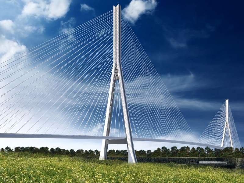 The Gordie Howe International Bridge over Detroit River will connect Canada with the US. Image courtesy of the Windsor-Detroit Bridge Authority.