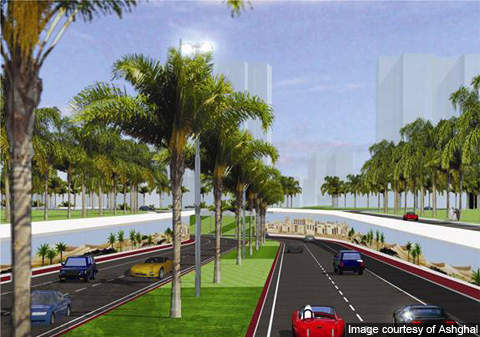 Artist's rendition of the F Ring Road.