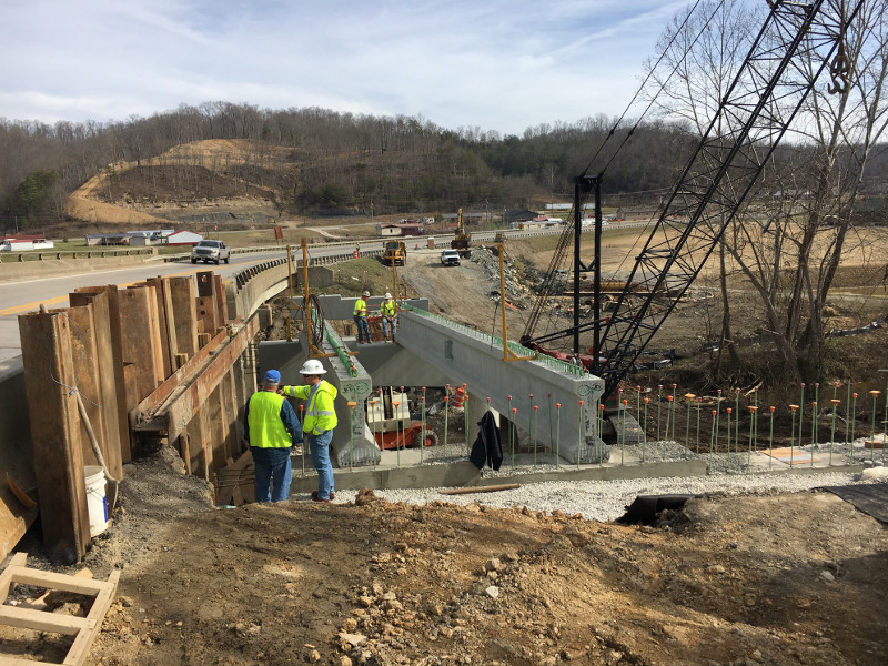 Construction works of the project were begun in October 2014. Image courtesy of Kentucky Transportation Cabinet.